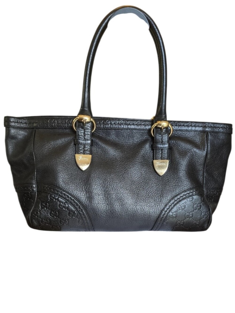 Gucci Vintage Guccissima Embossed Signoria Med Tote w/ Guccissima Dustbag & COA - Picture 2 of 16